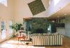 Soaring ceilings, Massive fireplace