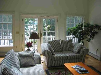 Living Room with Lake Beyond