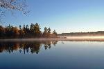 Morning fog to left from dock